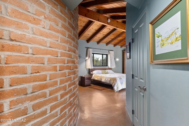 6341 E Brian Kent St, Tucson, AZ 85710 - unfurnished bedroom featuring vaulted ceiling with beams and wooden ceiling