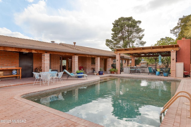 6341 E Brian Kent St, Tucson, AZ 85710 - pool with outdoor dining space and a patio
