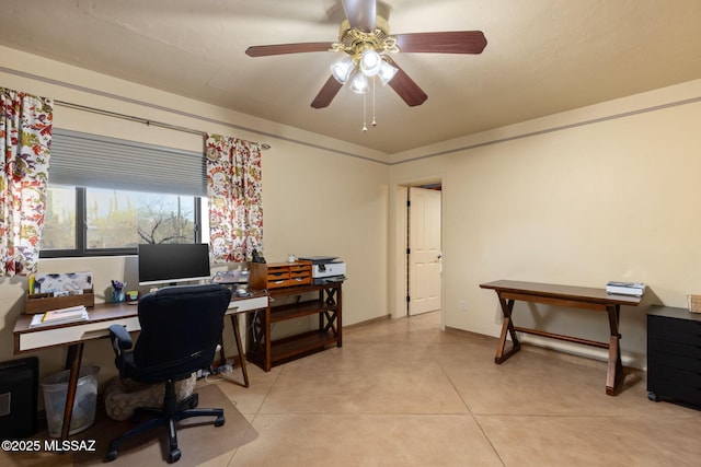 6341 E Brian Kent St, Tucson, AZ 85710 - home office featuring a ceiling fan