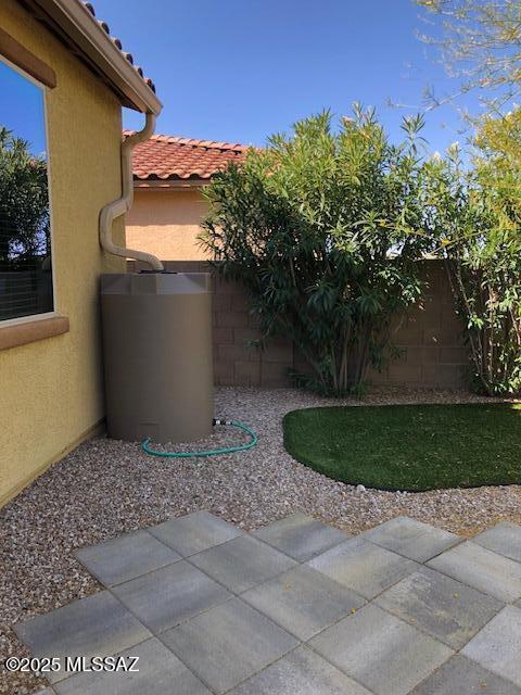 12171 N Golden Mirror Dr, Marana, AZ 85658 - view of patio with a fenced backyard
