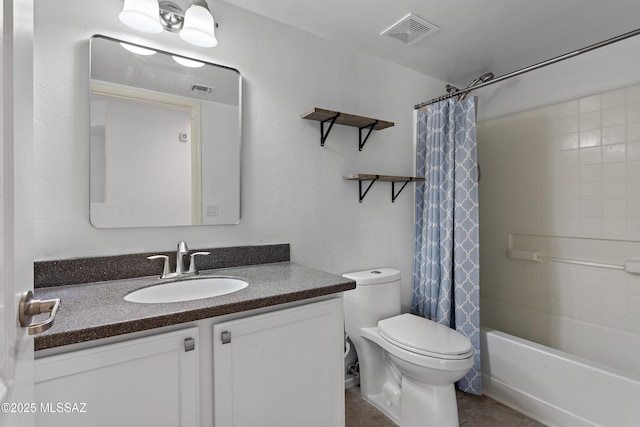 761 W Grantham St, Vail, AZ 85641 - full bath with toilet, vanity, visible vents, tile patterned flooring, and shower / tub combo