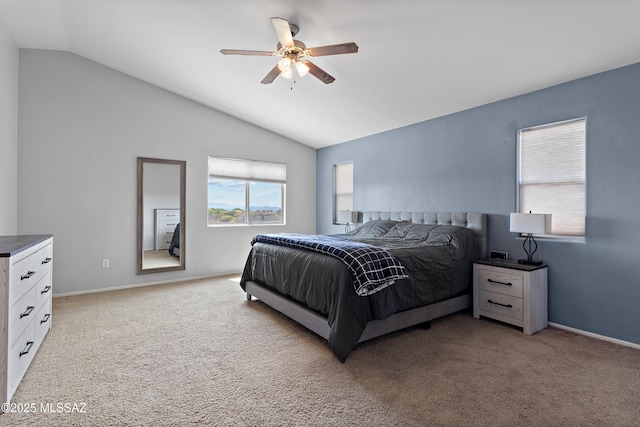 761 W Grantham St, Vail, AZ 85641 - bedroom with light colored carpet, lofted ceiling, and ceiling fan