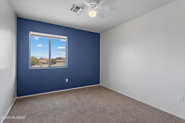 761 W Grantham St, Vail, AZ 85641 - carpeted empty room featuring ceiling fan, baseboards, and visible vents