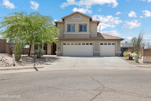 761 W Grantham St, Vail, AZ 85641 - traditional-style home with concrete driveway, a garage, stucco siding, and a tiled roof