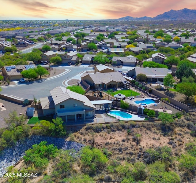761 W Grantham St, Vail, AZ 85641 - drone / aerial view featuring a mountain view and a residential view