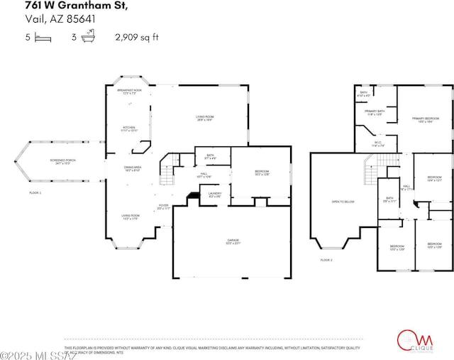 761 W Grantham St, Vail, AZ 85641 - plan