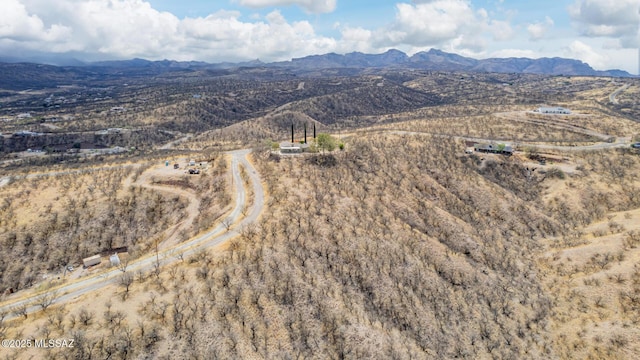 bird's eye view featuring a mountain view