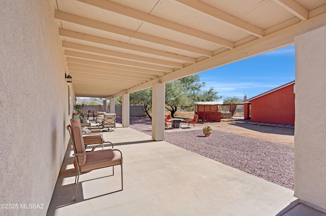 view of patio / terrace with a fenced backyard
