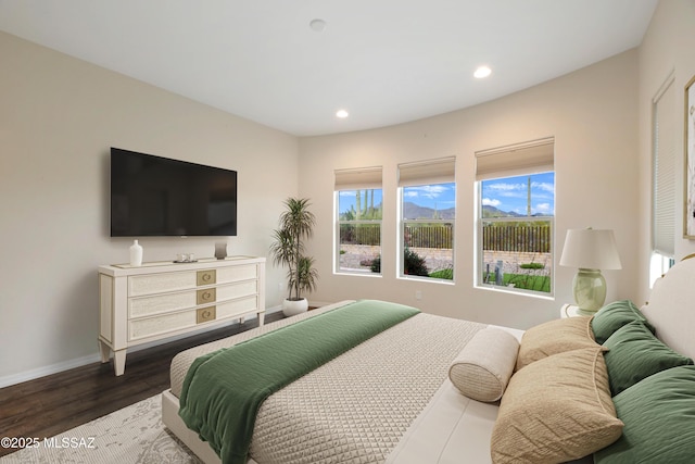 13906 N Rim Trl, Marana, AZ 85658 - bedroom featuring wood finished floors, recessed lighting, and baseboards