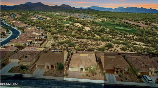 13906 N Rim Trl, Marana, AZ 85658 - aerial view of residential area featuring mountains and a local golf course