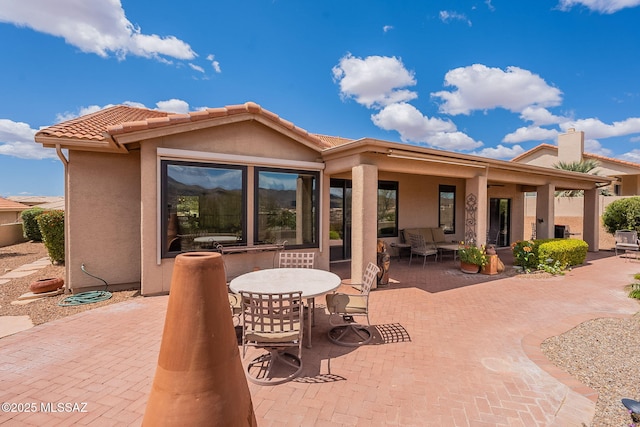 view of patio with outdoor dining space