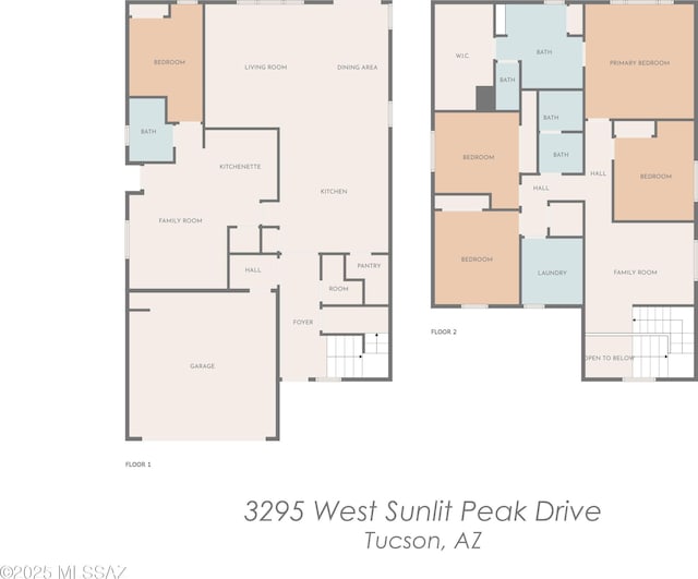 3295 W Sunlit Peak Dr, Tucson, AZ 85742 - floor plan