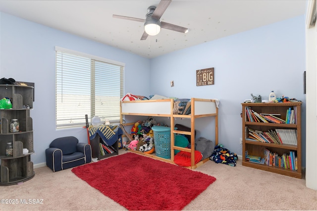 3295 W Sunlit Peak Dr, Tucson, AZ 85742 - carpeted bedroom with a ceiling fan