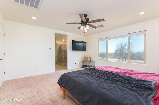 3295 W Sunlit Peak Dr, Tucson, AZ 85742 - carpeted bedroom featuring recessed lighting, visible vents, and baseboards
