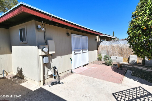 view of patio / terrace with fence