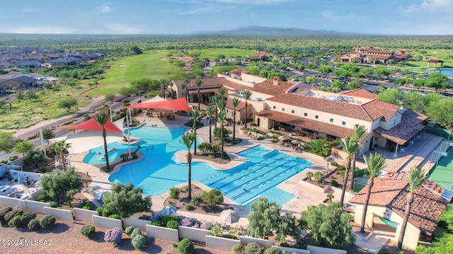 bird's eye view featuring a residential view