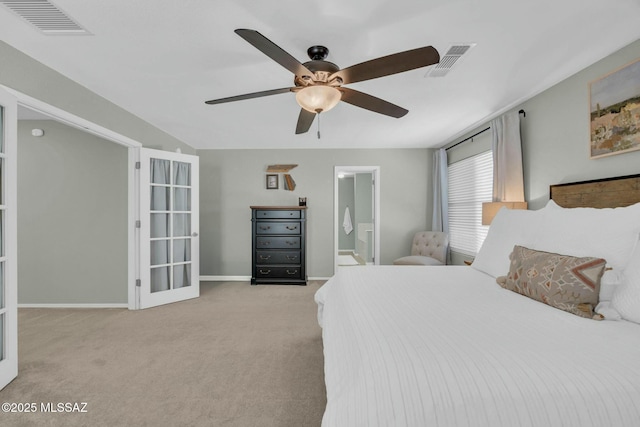 10391 E Malta St, Tucson, AZ 85747 - carpeted bedroom with a ceiling fan, baseboards, and visible vents