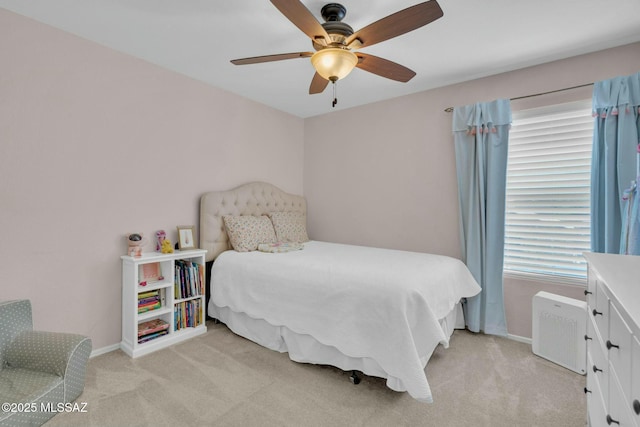 10391 E Malta St, Tucson, AZ 85747 - bedroom featuring baseboards, ceiling fan, and light carpet