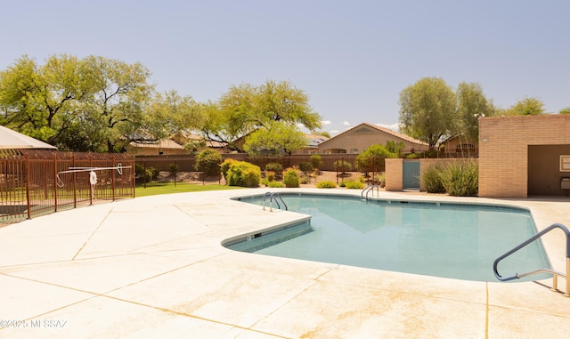 10391 E Malta St, Tucson, AZ 85747 - view of pool with fence, a fenced in pool, and a patio area