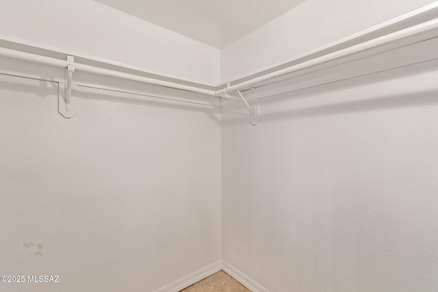 view of walk in closet