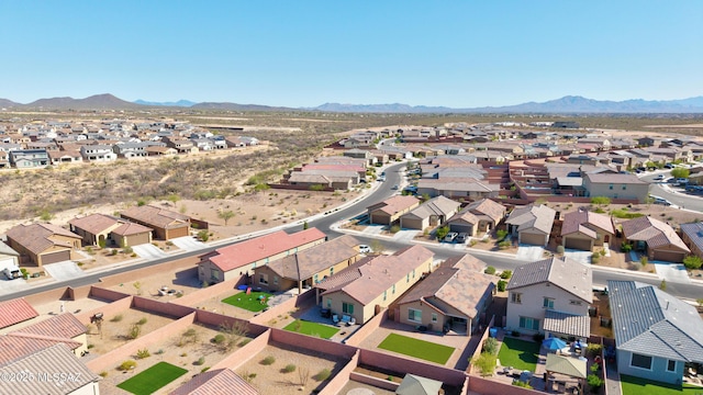 13181 E Iron Chief Dr, Tucson, AZ 85747 - drone / aerial view featuring a residential view and a mountain view