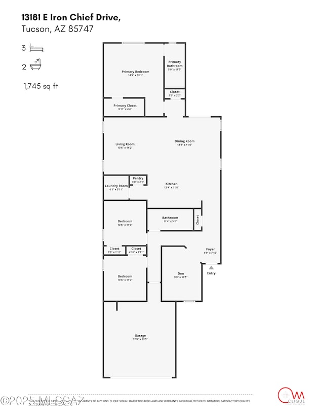 13181 E Iron Chief Dr, Tucson, AZ 85747 - floor plan