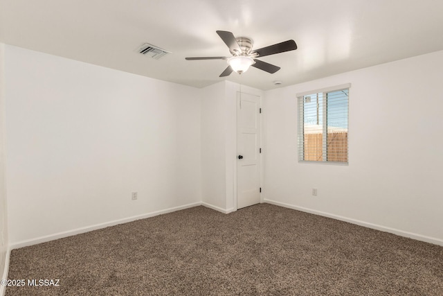 407 E 35th St, Tucson, AZ 85713 - carpeted spare room featuring ceiling fan, baseboards, and visible vents