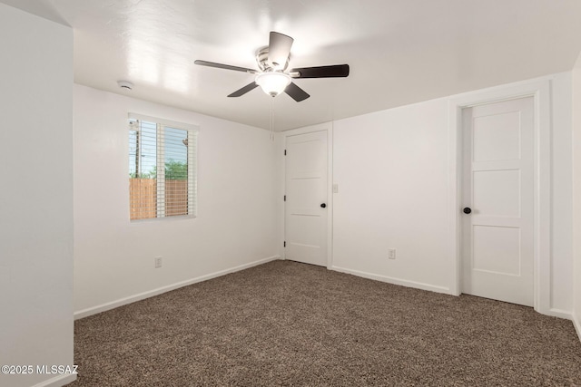 407 E 35th St, Tucson, AZ 85713 - unfurnished room with baseboards, carpet flooring, and ceiling fan