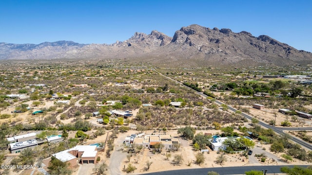 aerial view featuring a mountain view