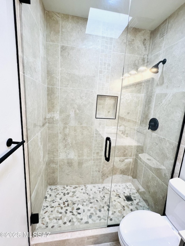 4250 E Aquarius Dr, Tucson, AZ 85718 - full bathroom featuring toilet and a shower stall