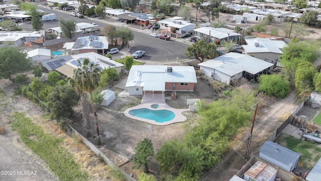 aerial view featuring a residential view