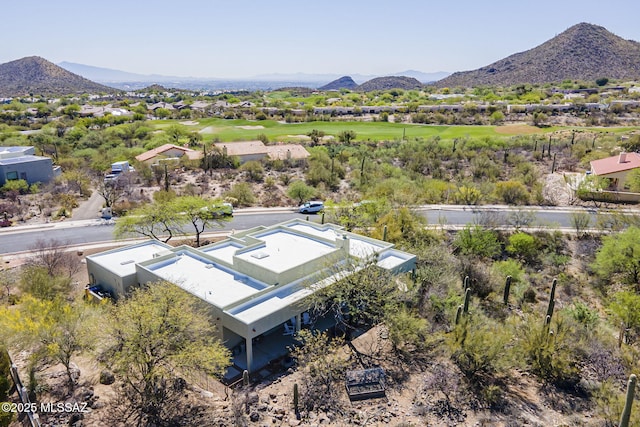738 S Tohono Ridge Pl, Tucson, AZ 85745 - aerial view of a mountain backdrop and a golf course