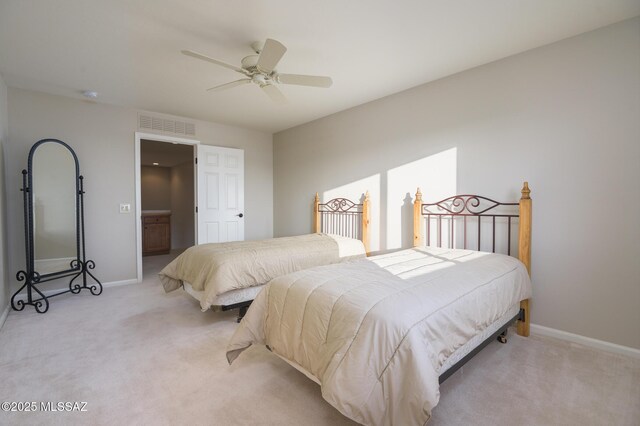 37717 S Terrace Park Dr, Saddlebrooke, AZ 85739 - carpeted bedroom featuring baseboards and ceiling fan