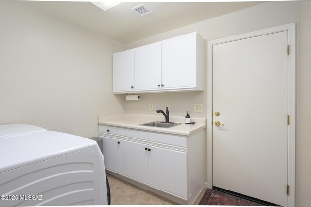 37717 S Terrace Park Dr, Saddlebrooke, AZ 85739 - laundry area featuring cabinet space and separate washer and dryer
