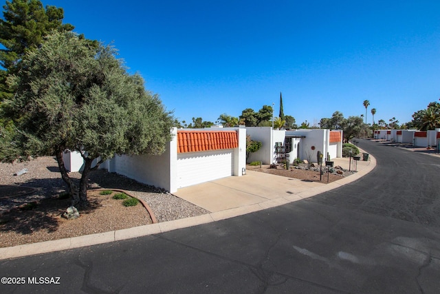 view of front of home with stucco siding