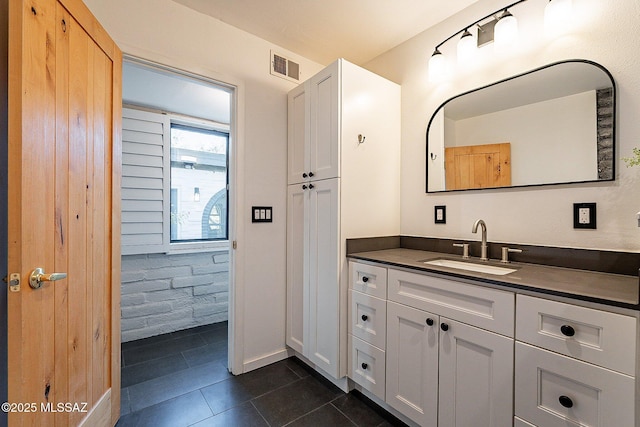 4401 E Havasu Rd, Tucson, AZ 85718 - bathroom with vanity, tile patterned flooring, and visible vents