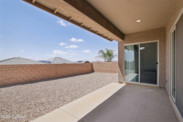 view of patio / terrace with a fenced backyard