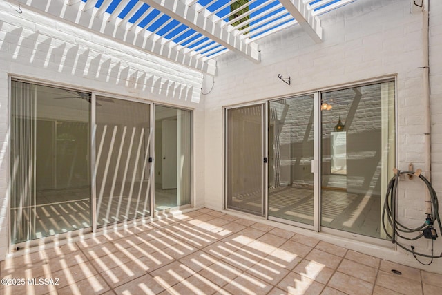 view of patio with a pergola
