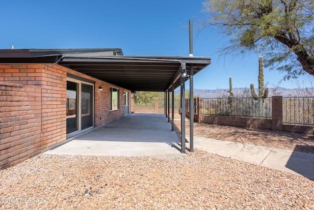 view of patio with fence