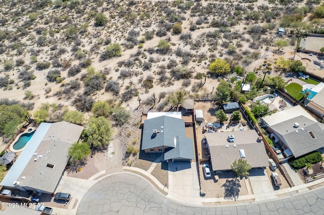 drone / aerial view featuring a residential view