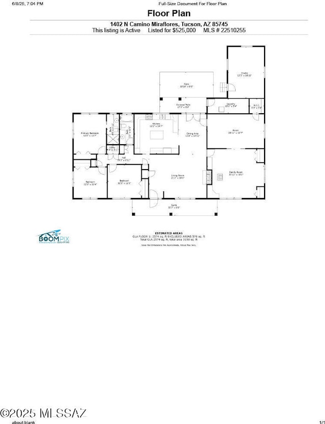 1402 N Camino Miraflores, Tucson, AZ 85745 - view of room layout