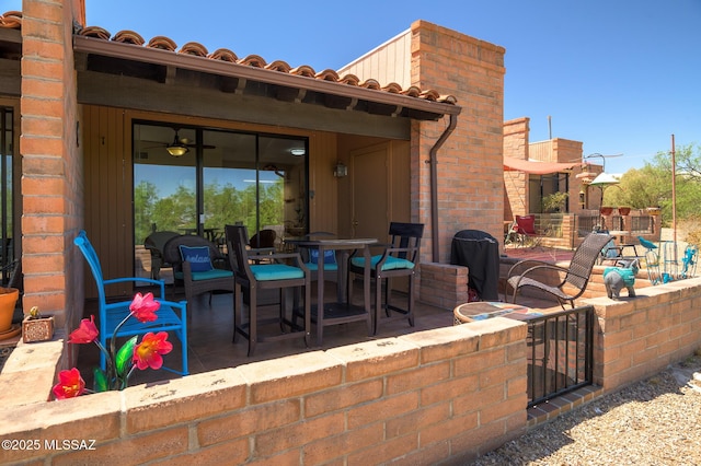 view of patio / terrace with outdoor dining area