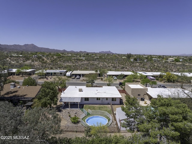 3061 W Avenida Cresta, Tucson, AZ 85745 - view of subject property with a pool and a mountain backdrop