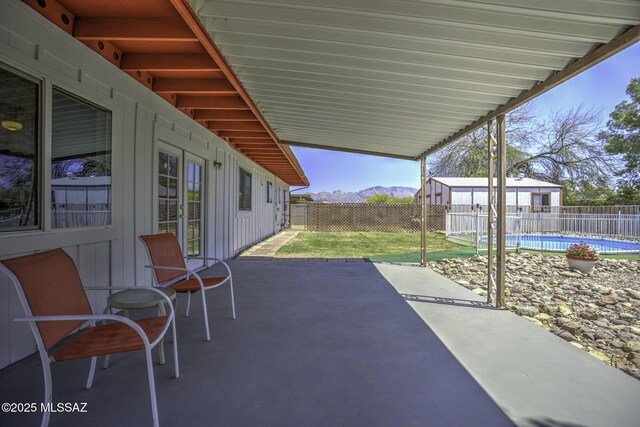 3061 W Avenida Cresta, Tucson, AZ 85745 - fenced backyard with a patio area and a mountain view