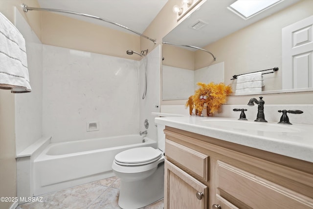 11460 N Palmetto Dunes Ave, Tucson, AZ 85737 - full bathroom with vanity, visible vents, tub / shower combination, and toilet