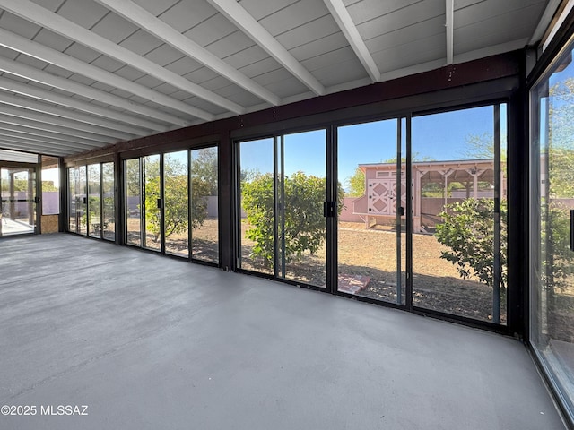 3021 E Dellwood Pl, Vail, AZ 85641 - unfurnished sunroom with beamed ceiling
