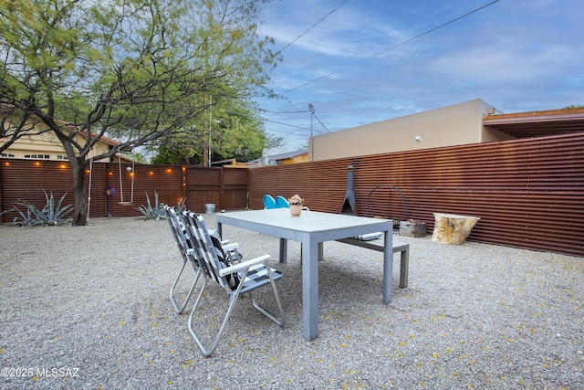 1321 N Norris Ave, Tucson, AZ 85719 - fenced backyard with outdoor dining area