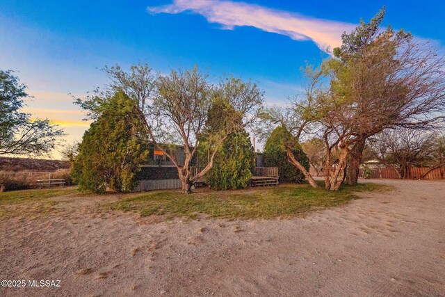 822 E Pomerene Rd, Benson, AZ 85602 - view of yard featuring fence and a deck