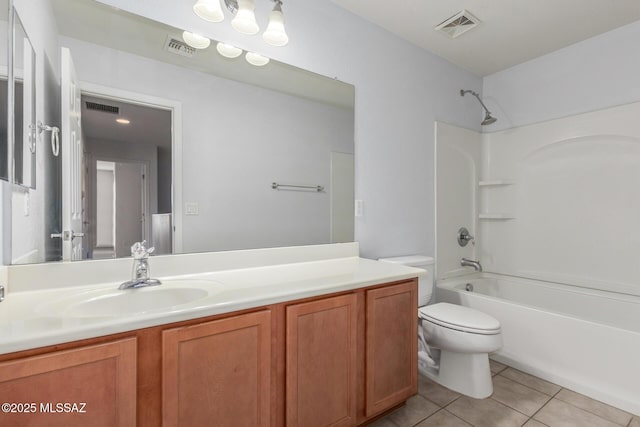 20950 E Frontier Rd, Red Rock, AZ 85145 - full bath featuring tile patterned floors, toilet, vanity, and bathtub / shower combination