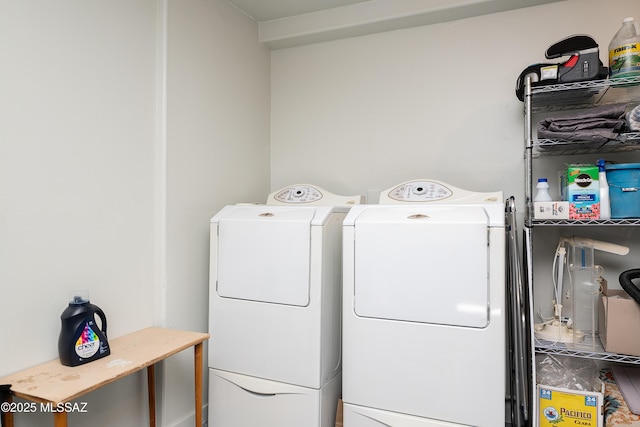 laundry area with laundry area and washing machine and dryer
